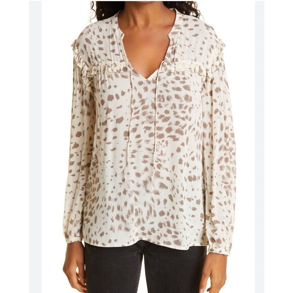 Rails Lydia Animal Print Blouse Sz M New - Picture 1 of 9